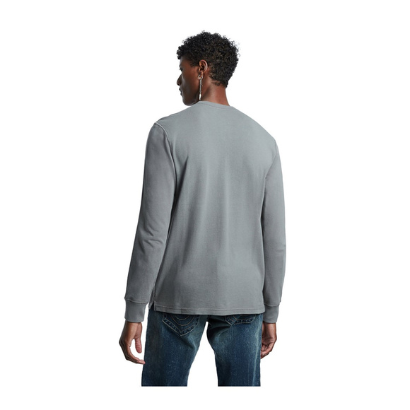 True Religion Men's Long Sleeve Henley Shirt - Picture 3 of 5